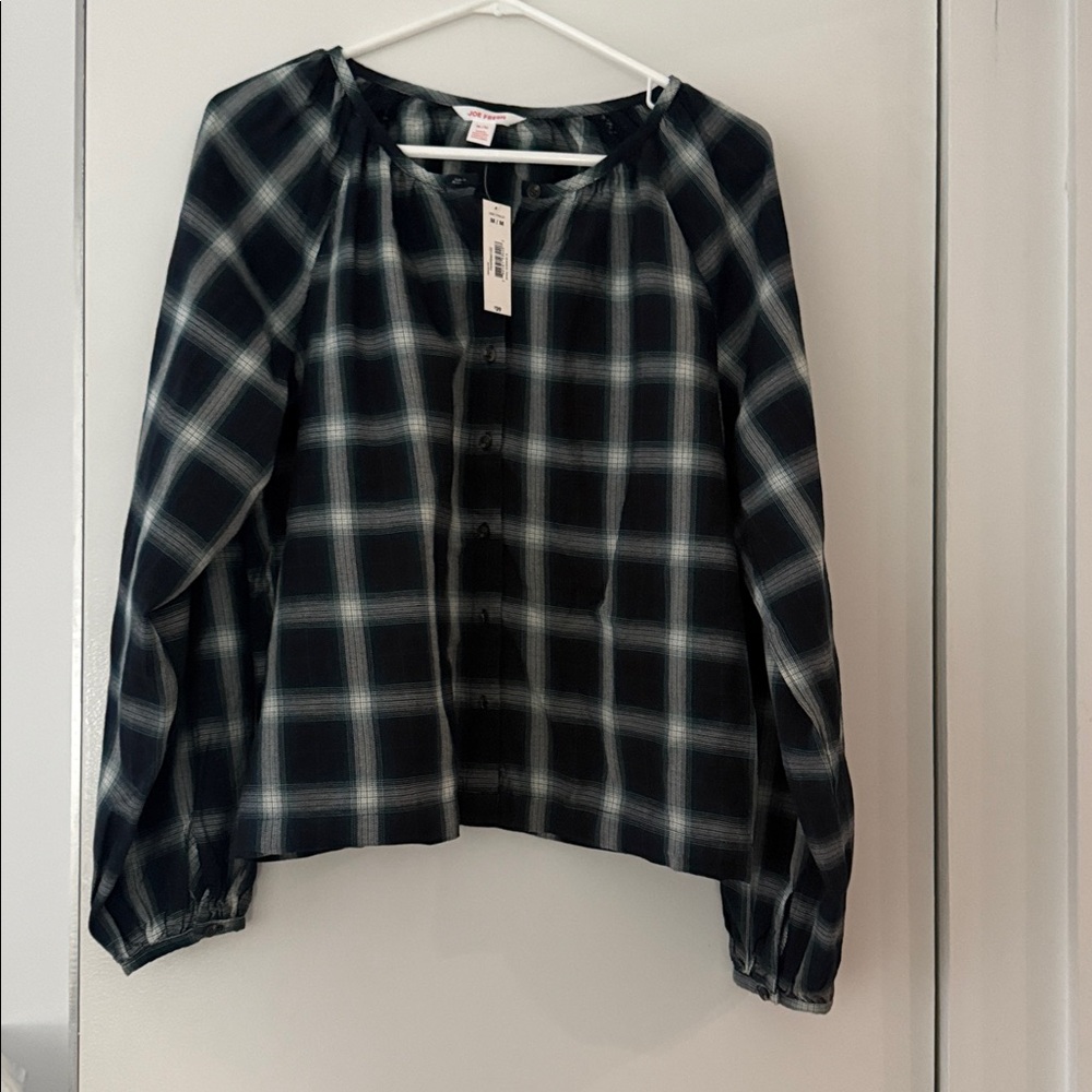 Joe Fresh blue and White Checkered Shirt